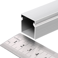 20*20mm/0.79 "W * 0.79" H alliage d'aluminium métal électrique carré câble goulotte câble cordon Hider fil conduit ferme dur de haute qualité