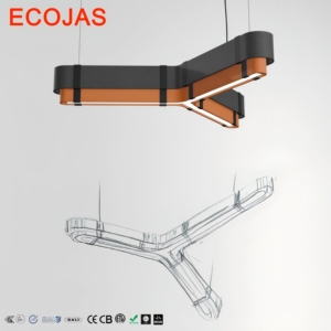 Đèn chùm âm thanh hiện đại với vật nuôi tái chế cảm thấy ánh sáng trắng có thể điều chỉnh cho các thanh cao cấp trong nhà có thể điều chỉnh chiều cao Bảo hành 5 năm - Product Image 4