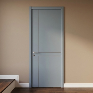 Soluciones Modernas Integrales: Puerta <span class=keywords><strong>de</strong></span> <span class=keywords><strong>Madera</strong></span> MDF para Apartamentos, Puerta Interior Lisa con Acabado <span class=keywords><strong>de</strong></span> Chapa <span class=keywords><strong>de</strong></span> <span class=keywords><strong>Madera</strong></span>, Puerta Impermeable para Apartamentos y Hoteles - Product Image 2
