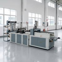 Machine de fabrication de sacs en plastique à ligne unique contrôlée par ordinateur avec roulement de moteur, équipement d'emballage écologique haute vitesse