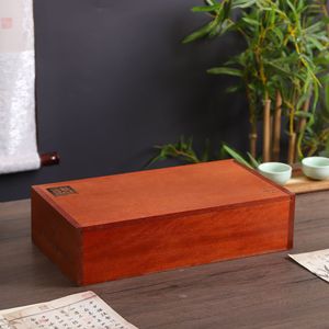Boîte à thé universelle en bois d'Okoumé de qualité supérieure, style vieilli et rétro, pour thé Pu'er, boîte d'emballage pour thé Baihao Yinzhen - Product Image 1