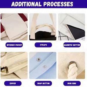 Bolsa de Compras de Lona de Algodón Personalizada al por Mayor con Diseño de Logotipo Personalizable, Reutilizable, Impresa, para Promoción de Marca, Regalo - Product Image 5