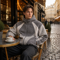 Veste d'hiver décontractée personnalisable, coupe-vent, fermeture éclair sur le devant, pour le camping, les voyages, le quotidien, pour hommes, best-seller en Europe