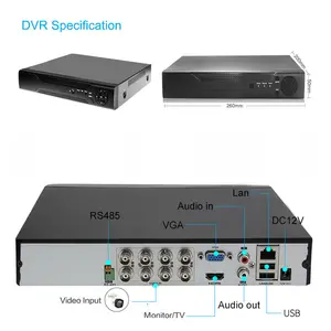 Kamera suara Audio koaksial malam, Kit CCTV TVI DVR 8 kamera sistem pengawasan rumah 4K 8MP warna