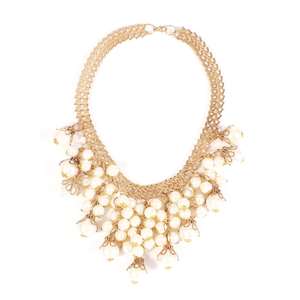 HANSIDON-<span class=keywords><strong>collar</strong></span> de perlas de imitación para mujer, Gargantilla de cadena, Gargantilla de babero hecha a mano, joyería, collares - Product Image 2