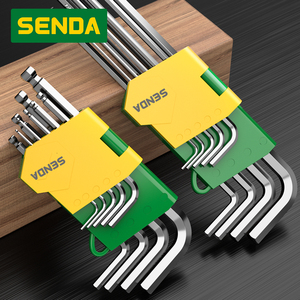 ชุดประแจหกเหลี่ยมหัวบอล 9 ชิ้น แบบยาว หัวบอลยาว ทำจากเหล็ก รูปตัว <span class=keywords><strong>L</strong></span> สีเงิน ประแจหกเหลี่ยมปลายบอล ประแจปลายกล่อง - Product Image 1