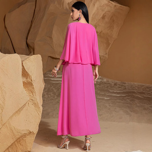 OEM/ODM Abaya Elegante de Color Sólido, Talla Grande, Alta Calidad, Estilo Dubái, Vestido Largo con Cuentas de Perlas para Ramadán, Ropa Modesta - Product Image 2