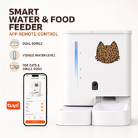 Distributeur automatique de nourriture pour animaux de compagnie avec contrôle par application Wifi, minuterie, charge type C, double bol, eau et nourriture, pour chats et chiens de grande taille, distributeur intelligent pour animaux de compagnie
