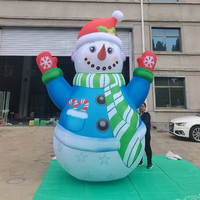 Mascotte gonflable de dessin animé personnalisé Grand modèle publicitaire du Père Noël Arbre de Noël gonflable de dessin animé