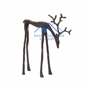 Sculpture de cerf de Table pour décoration de maison, vente en gros, prix le plus bas, Sculpture de bureau en Aluminium - Product Image 1