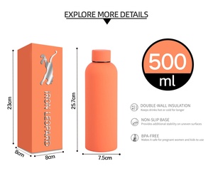 Premium personalizzato 500ml bottiglia sportiva BPA-Free plastica da viaggio bere alta durata termica per qualsiasi situazione di vita per il campeggio - Product Image 2