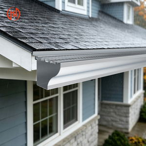 <span class=keywords><strong>Grille</strong></span> de protection de gouttière en alliage d'aluminium moderne avec filtre anti-feuilles, anti-corrosion et écran en maille métallique durable - Product Image 3