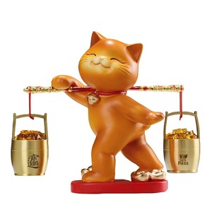 Regalo de Inauguración de <span class=keywords><strong>Casa</strong></span> Nueva, Decoración Creativa de Gato de la Suerte para la Entrada de la Sala de Estar, Mueble para Vino de Resina - Product Image 5