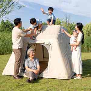 <span class=keywords><strong>Tente</strong></span> gonflable épaisse pour le camping en plein air, imperméable, Oxford, quatre saisons, fermeture thermosoudée à double couture, électrique/manuelle - Product Image 3