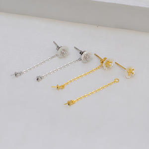 ต่างหูเงินแท้ S925 รูปทรงหยดน้ำ ดีไซน์เรียบง่าย สำหรับผู้หญิง ประดับมุก 6-12 มม. อุปกรณ์ DIY แฟชั่น รุ่น 1107 ชุดเครื่องประดับคุณภาพสูง พร้อมฐานเปล่า - Product Image 2