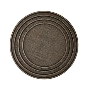2024 Hot Sale Round Dinner Serving Tray Wood Plate Steak Wooden Plates For Restaurants Bamboo Storage Tray
