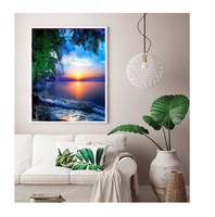 Peinture de diamant personnalisée à faire soi-même, Kits de plage de paysages, perceuse complète 5D