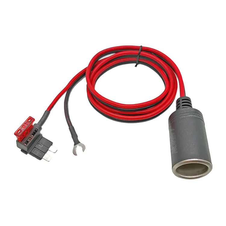 1m cigarrillo encendedor del coche añadir-un circuito TAP adaptador de Cable con 12V fusible, para micro/Mini/estándar ATM APM fusibles de cuchilla