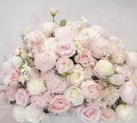 40-70cm Große Weiße Künstliche Seidenrosen-Blumenkugel Hochzeits-Tischdekoration Moderne Handgefertigte Tischdekoration für Veranstaltungen und Partys