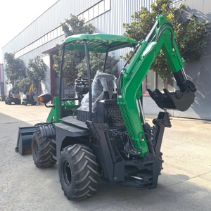 Mini <span class=keywords><strong>tracteur</strong></span> 4x4 à vendre, chargeur de pelle rétrocaveuse remorquable pour travaux en extérieur - Product Image 5