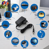 Adaptateur secteur mural personnalisable AC-DC 12V 2A avec prise EU, alimentation à découpage pour éclairage LED et caméra CCTV