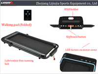 Lijiujia mini 2 en 1, cinta de correr plana, Venta de Mini andador deportivo, uso doméstico, almohadilla plegable para caminar, instalación gratuita, máquina para correr