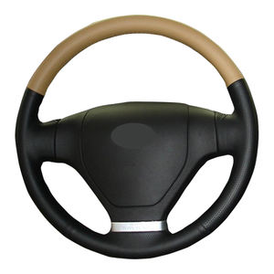 Cubierta de volante de coche de 3 radios deportiva de cuero de fibra de carbono y microfibra para Hyundai Tiburon 2003-2008 Coupe 2002-2008 - Product Image 2