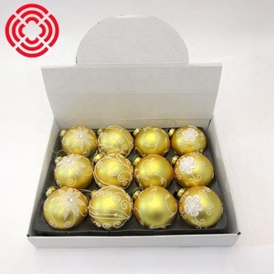 SHUANGYUAN 8cm Weihnachtskugeln, rot, matt lackiert, Glas-Weihnachtsornamente, luxuriöse Kugeln, Weihnachtskugeln, Bolas De Navidad - Product Image 3
