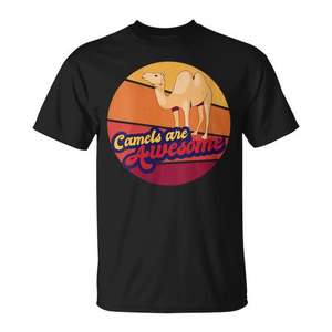 Camiseta con estampado de animales del desierto, color camel, unisex, talla para adultos S M L XL XXL - Product Image 1