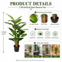 Grand palmier bananier artificiel, plante tropicale, emballage KD, écologique, ignifuge, protection UV, pour aménagement paysager, vente en gros