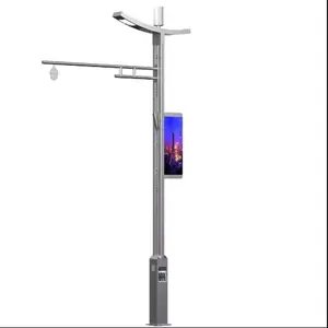 Papan Iklan Jalan P3.07 Tiang Lampu Led Papan Tanda, Lampu Jalan Poster Led Display Lampu Luar Ruangan Lampu Led Papan Tanda