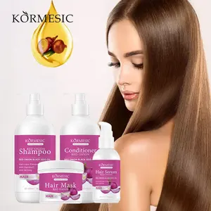 OEM ODM частная марка KORMESIC красный лук сглаживающий шампунь против выпадения волос набор для ухода за волосами