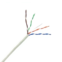 Kabel CAT5E UTP Premium 24AWG 4 Pasang Tembaga Murni CCA untuk Pemasangan Luar Ruangan Langsung ke Tanah 305m