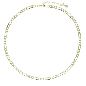 สร้อยคอโซ่ Figaro 5มม. ชุบทองคลาสสิกผู้หญิง Choker - Product Image 5