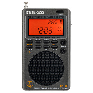 RetekeSS TR110 Portable Full Band Digital Radio 60x19x102mm With DSP Aviation VHF UHF SW FM MW CB WX Ham Receiver - Product Image 4