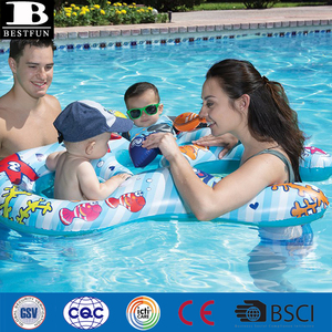 โรงงานไวนิลความปลอดภัยพองมอนนี่ & un คู่เด็กผู้ขับขี่ที่นั่งว่ายน้ําทนทานพีวีซีระเบิดฝาแฝดเด็กว่ายน้ําเรือลอย - Product Image 4