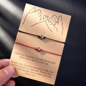 Coppie fascino Del Braccialetto Set Branelli Rotondi Bussola <span class=keywords><strong>Tartaruga</strong></span> Del Tessuto Stringa Braccialetto di Corda Per Le Donne - Product Image 4