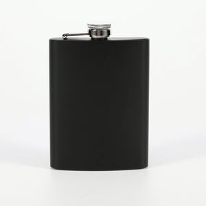 Petaca de Acero Inoxidable Negro Mate, Portátil, a Prueba de Fugas, para Viajes, Campamentos, Bebidas Alcohólicas y Whisky - Product Image 5