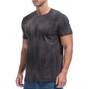 T-shirt streetwear vintage délavé pour homme, 300 GSM, coton tricoté épais, logo graphique personnalisé, respirant, séchage rapide - Product Image 3