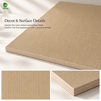 Contreplaqué plaqué Jinbase W-KJ-201 Golden Sand Drift, qualité E0, 1220x2440mm, placages cerisier et zébrano.