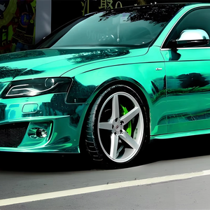 Vinilo para Automóviles con Efecto Cromo Espejo, Vinilo para Automóviles Verde Postal de PVC de Alta Calidad, Protección UV, Diseño de Galvanoplastia, Rollo de Tinte que Cambia de Color - Product Image 4