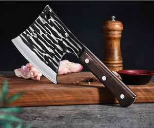 Couteau <span class=keywords><strong>de</strong></span> coupe d'os épaissi <span class=keywords><strong>de</strong></span> chef professionnel <span class=keywords><strong>manche</strong></span> en <span class=keywords><strong>bois</strong></span> forgé haches <span class=keywords><strong>de</strong></span> hachage pour cochons <span class=keywords><strong>de</strong></span> moutons pour les chefs à la maison - Product Image 2