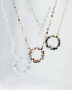 สร้อยคอ Brilliant02 สีชมพู ทอง 14K เพชร มุก เครื่องประดับขายส่ง ผู้ผลิตเครื่องประดับชั้นดี รับผลิตสร้อยคอตามสั่ง ผู้ผลิตแบบ OEM ODM - Product Image 1