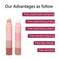 Vente en gros OEM ODM Personnalisé 4 Couleurs Imperméable Mini Stick Fard à Paupières Marque Privée Haute Qualité Scintillant Effet Caméléon