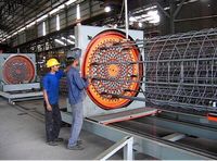 Barres d'armature en acier soudé pile cage faisant la machine fabrication