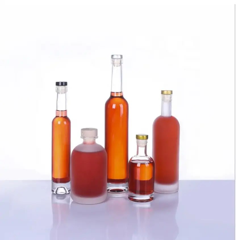 china manufacturer bulk 750ml clear glass brandy whikey wine bottle