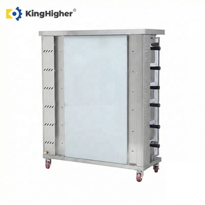 Asador de Pollos Eléctrico Comercial de 6 Varillas, Acero Inoxidable, <span class=keywords><strong>Horno</strong></span> Asador Vertical Automático para Restaurante - Product Image 3
