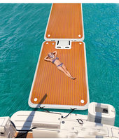 Personnalisé haut de gamme Yacht Party Barre flottante gonflable Île flottante Dock Plate-forme de loisirs Divertissement