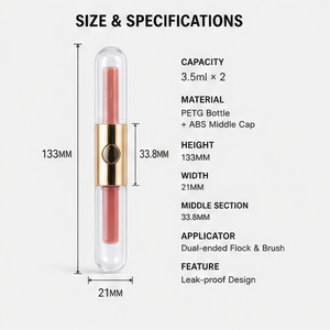 Organic Non-stick Cup double-ended personal <b>lip</b> gloss in skinny tubes for Party Makeup Private Label - Product Image 4
