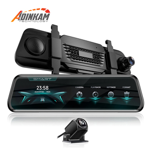 ADINKAM Cámara de salpicadero con pantalla táctil completa de 9,66 pulgadas 4K Imagen inversa Grabadora de conducción Grabación en bucle Streaming Media Espejo retrovisor - Product Image 1